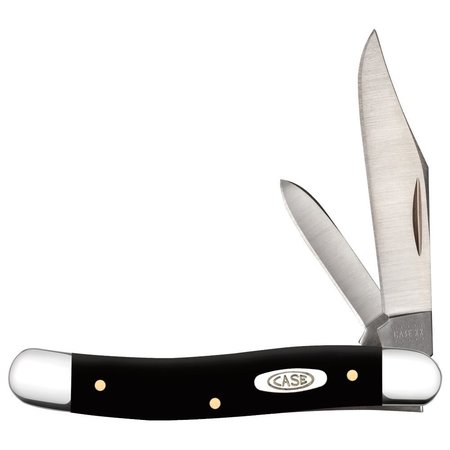 CASE CUTLERY Knife, Black Synthetic Smooth Medium Stockman 00220